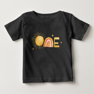 T-shirt Pour Bébé Premier Voyage Autour Du Soleil   1er anniversaire