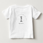 T-shirt Pour Bébé premier voyage autour du soleil 1er anniversaire (Dos)