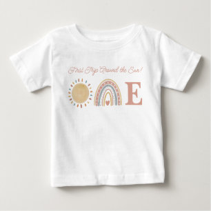 T-shirt Pour Bébé Premier voyage autour du Soleil Boho 1er anniversa