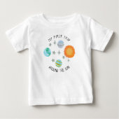 T-shirt Pour Bébé Premier Voyage Autour du Soleil Planètes d'Anniver (Devant)