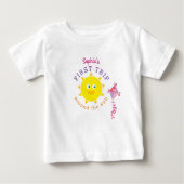 T-shirt Pour Bébé Premier Voyage Autour Du Soleil Premier Anniversai (Devant)