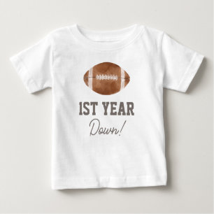 T-shirt Pour Bébé Première année Football bas 1er anniversaire