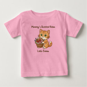 T-shirt Pour Bébé Première chatte gingembre de la fête des mères : b