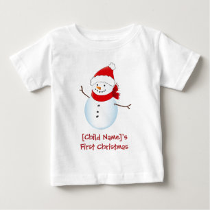 T-shirt Pour Bébé Première chemise de Noël du bébé gai de bonhom