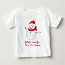 Première chemise de Noël du bonhomme de neige