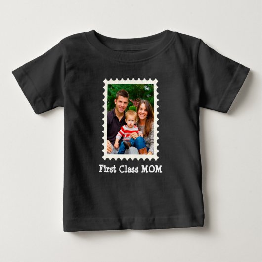 T-shirt Pour Bébé PREMIÈRE CLASSE MOM Meilleure maman Meilleure mama (Devant)