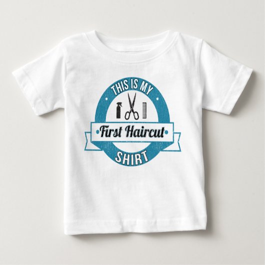 T-shirt Pour Bébé Première coupe de cheveux Funny Souvenir (Devant)