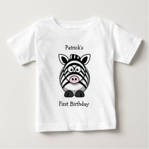 T-shirt Pour Bébé Première (événement) pièce en t de bébé du zèbre