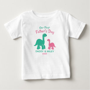 T-shirt Pour Bébé Première Fête des pères personnalisée Cute Din
