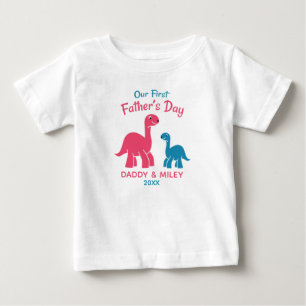 T-shirt Pour Bébé Première Fête des pères personnalisée Cute Din