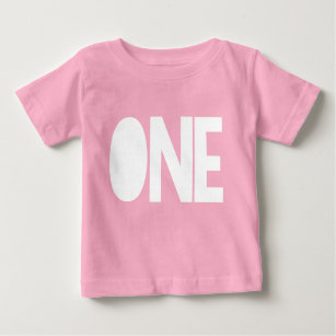 T-shirt Pour Bébé Première fille Birthday Shirt 1er anniversaire ONE