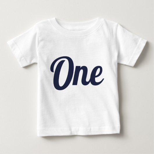 T-shirt Pour Bébé Première Marine d'anniversaire (Devant)