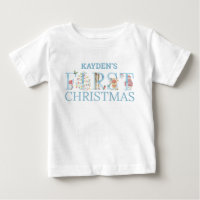 Première Noël Mignonne Lettres d'animaux Nom du ga