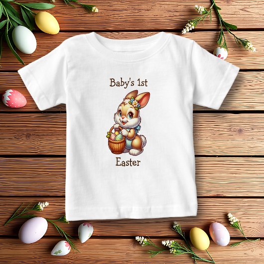 T-shirt Pour Bébé Première Pâques de bébé personnalisée