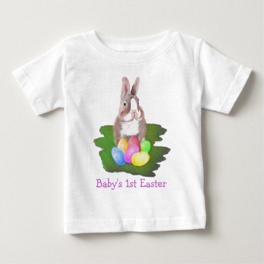 T-shirt Pour Bébé Première Pâques du bébé (Devant)