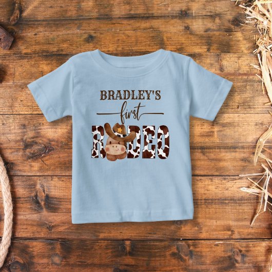 T-shirt Pour Bébé Première vache rodéo motif chevalier mignon dans u
