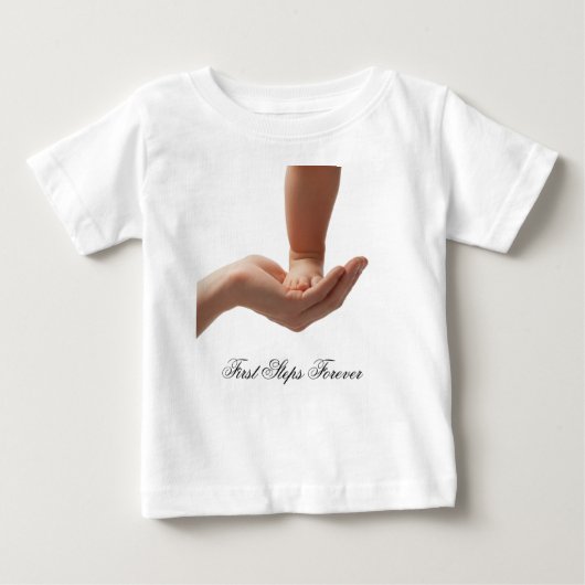 T-shirt Pour Bébé Premières étapes pour (Devant)