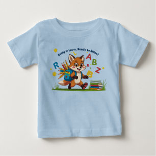 T-shirt Pour Bébé « Prêt à apprendre, prêt à briller ! » – Mignon ja
