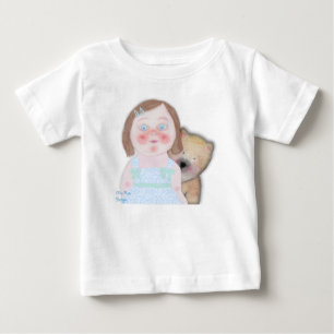 T-shirt Pour Bébé Pretty girl with cute bear shirt