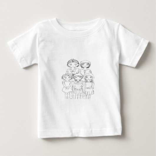 T-shirt Pour Bébé pretty girls family (Devant)