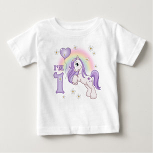 T-shirt Pour Bébé Pretty Pony Premier Anniversaire