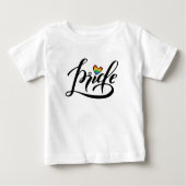 T-shirt Pour Bébé Pride Script Heart (Devant)