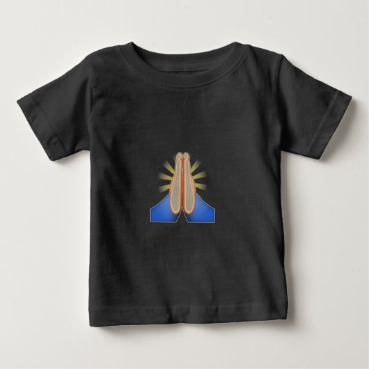 T-shirt Pour Bébé prier émoji (Devant)