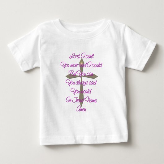 T-shirt Pour Bébé Prière Jésus (Devant)