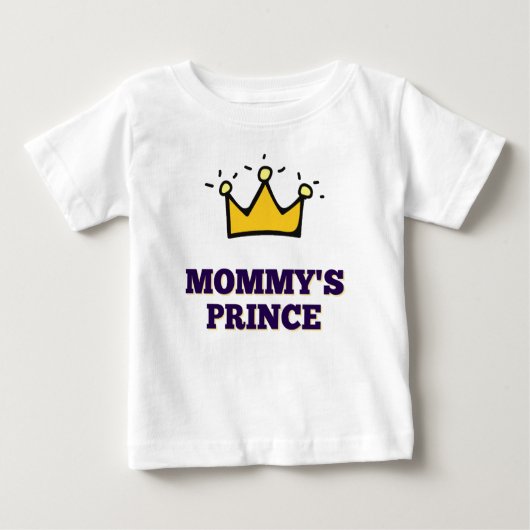 T-shirt Pour Bébé Prince de maman  (Devant)
