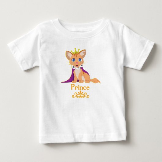 T-shirt Pour Bébé Prince Kitten (Devant)