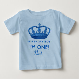 T-shirt Pour Bébé Prince royal Crown de garçon d'anniversaire un
