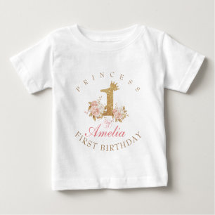 T-shirt Pour Bébé Princesse 1er anniversaire