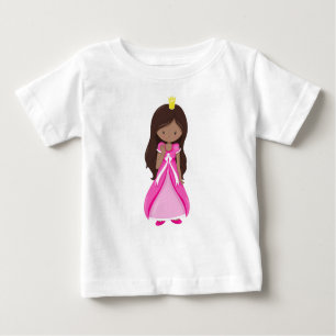 T-shirt Pour Bébé princesse afro-américaine, reine, blonde, robe ros
