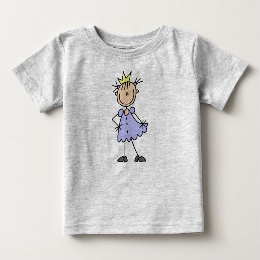 T-shirt Pour Bébé Princesse Avec Chemise De Couronne (Devant)