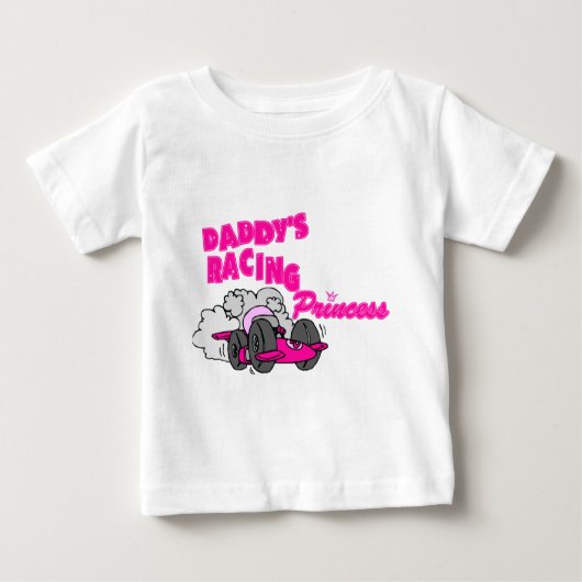 T-shirt Pour Bébé Princesse de course de papa (Devant)