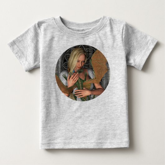 T-shirt Pour Bébé Princesse et Dragon (Devant)
