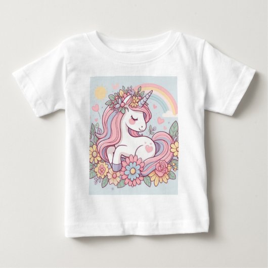T-shirt Pour Bébé Princesse Fleur (Devant)