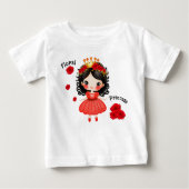 T-shirt Pour Bébé Princesse florale (Devant)