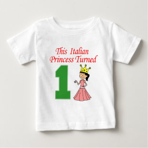 T-shirt Pour Bébé Princesse Italienne Tournée Une