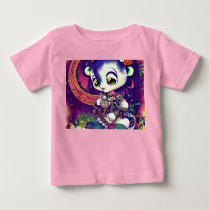 T-shirt Pour Bébé Princesse Panda Violet Rêves-