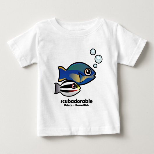T-shirt Pour Bébé Princesse Parrotfish avec bébé (Devant)