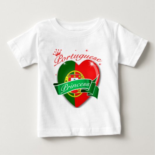 T-shirt Pour Bébé Princesse portugaise (Devant)