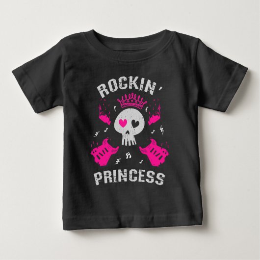 T-shirt Pour Bébé Princesse rock (Devant)