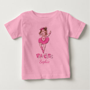 T-shirt Pour Bébé Princesse vintage mignonne Baby Ballerina