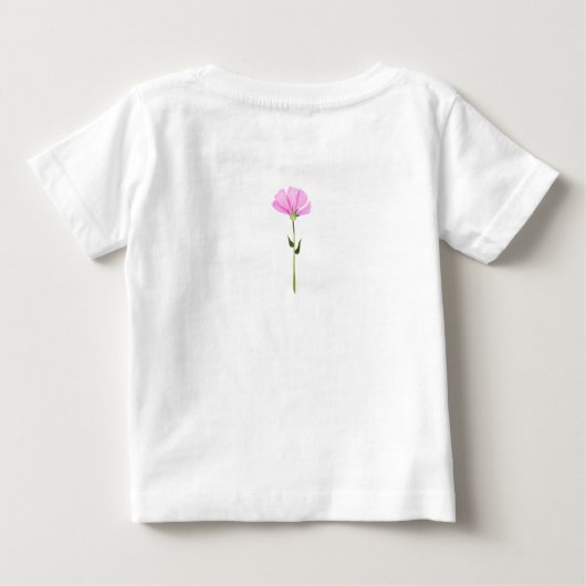 T-shirt Pour Bébé Printemps Fleur sauvage premier anniversaire bébé (Dos)