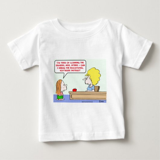T-shirt Pour Bébé professeur de débogage logiciel (Devant)