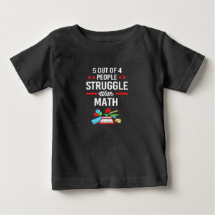 T-shirt Pour Bébé Professeur De Mathématiques 5 Sur 4 Personnes
