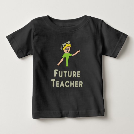 T-shirt Pour Bébé Professeur futur (Devant)