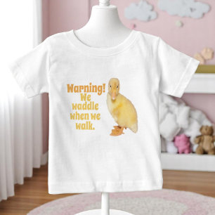 T-shirt Pour Bébé Profil de canard jaune mignon photo personnalisée