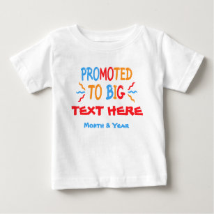 T-shirt Pour Bébé Promoté en gros avec texte et date personnalisés